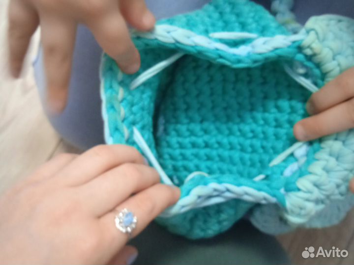 Детский рюкзак из трикотажной пряжи