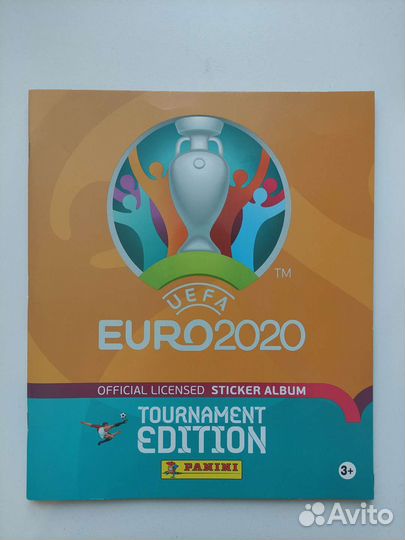 Пустой альбом+3 блока panini Чемпионат Европы 2020