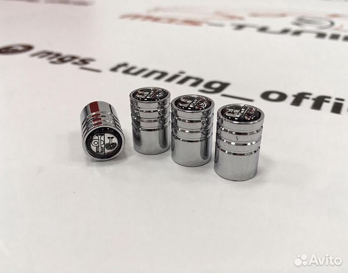 Колпачки на ниппели AMG Affalterbach Ч/Б