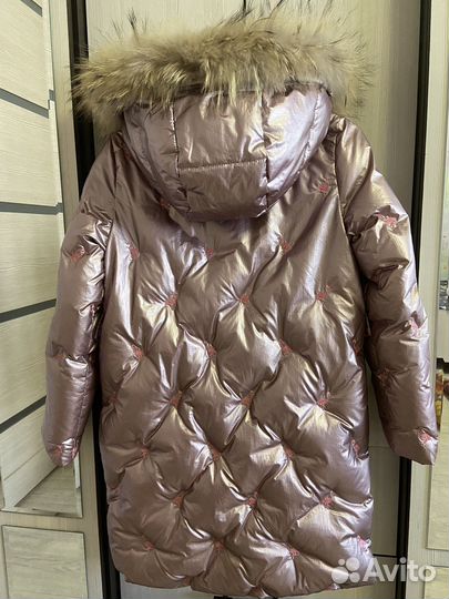 Пуховик зимний для девочки 128/134