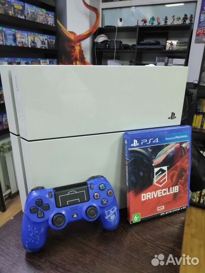 Playstation 4 White+Диск гонки Drive Club