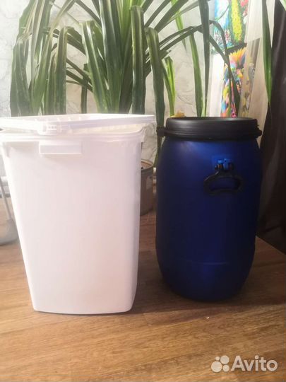 Бочка пластиковая 50л, 30л, контейнеры 51л