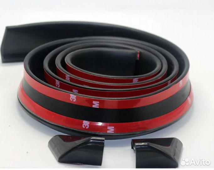 Лип спойлер универсальный резиновый черный 3,5*150