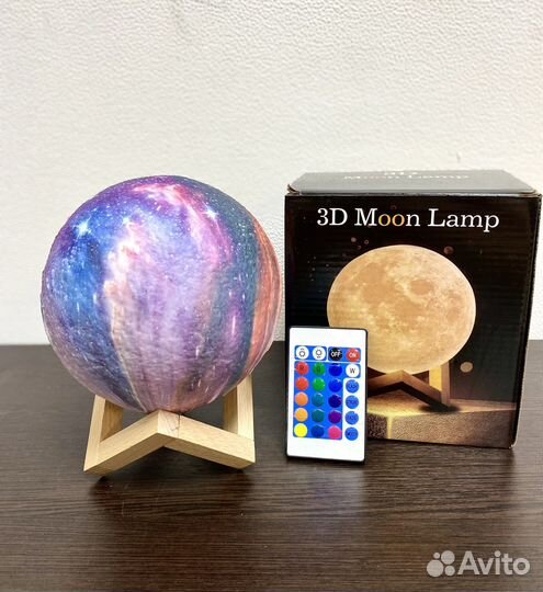 Ночник луна с пультом и RGB подсветкой