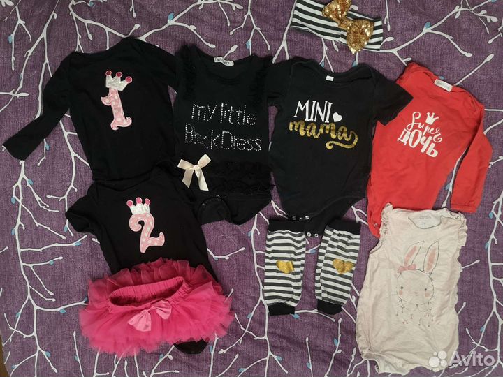 Пакет одежды для девочки 74 80 86