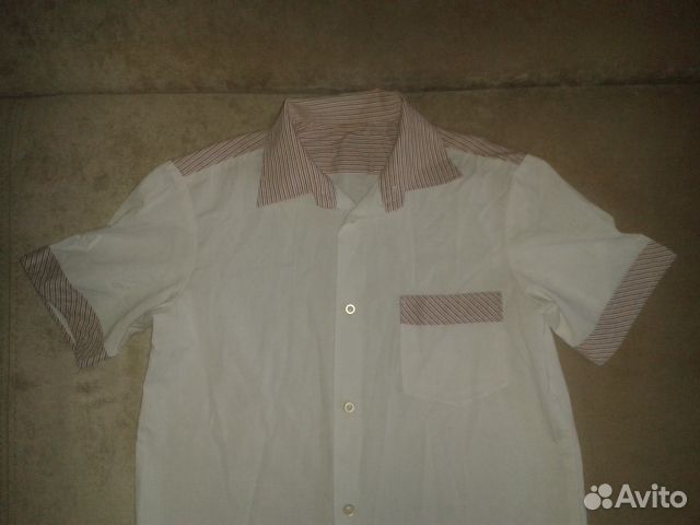 Летняя рубашка хлопок на мальчика 10-14 лет