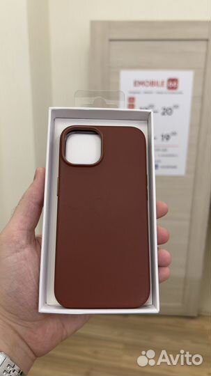 Чехол Leather Case Apple MagSafe iPhone 14 Umber