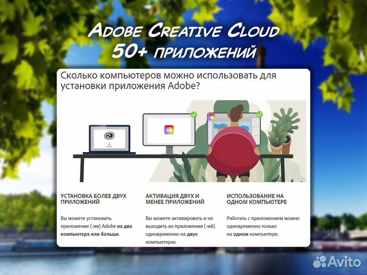 Adobe Creative Cloud 100 Гб / 50+ приложений