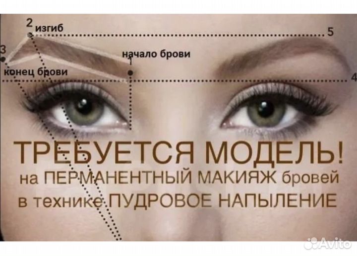Перманентный макияж бровей