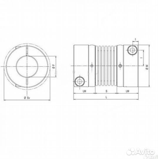 Муфта сильфонная соединительная MS 40-10x10