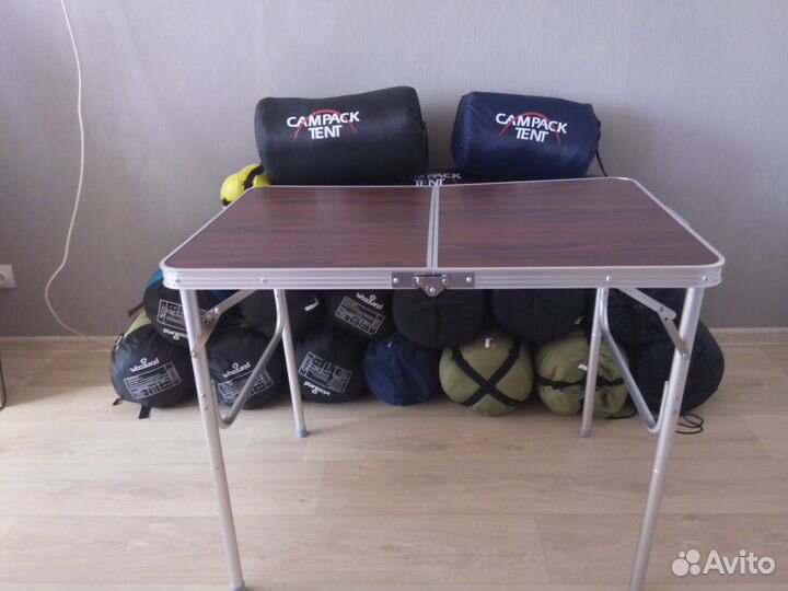 Стол складной коричневый 90x60x70 новый + 2стулак