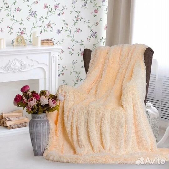 Плед пушистый двусторонний 220* 240