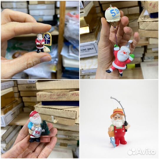 Новогодние ёлочные игрушки Дед Мороз (Санта)