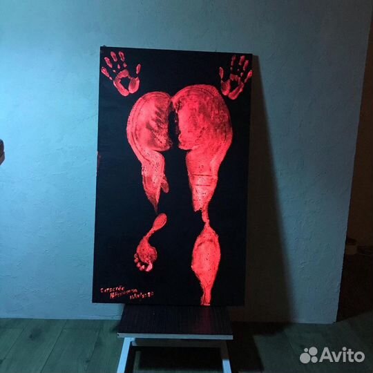 Картина холст акрил большая
