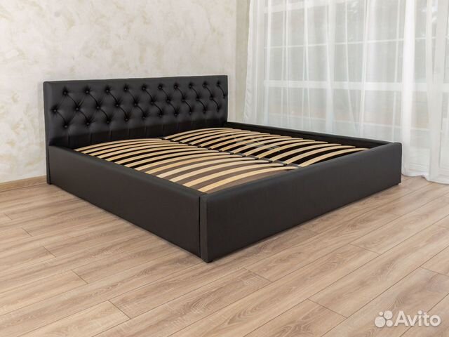 Кровать с матрасом 180х200 черная в наличии