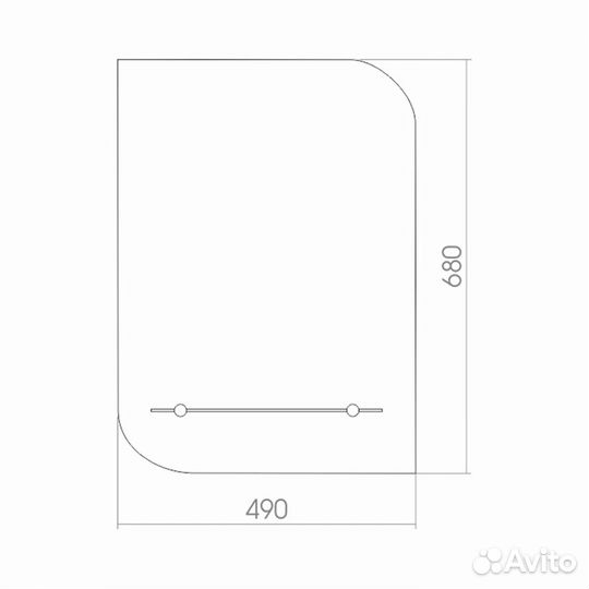 Зеркало mixline Люкс 495*685 525014 Хром