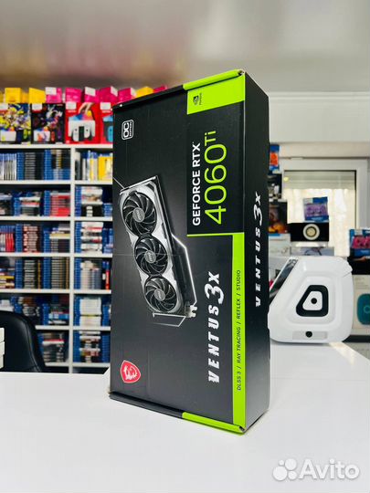 Видеокарта MSI Ventus 3x GeForce RTX 4060Ti 8Gb