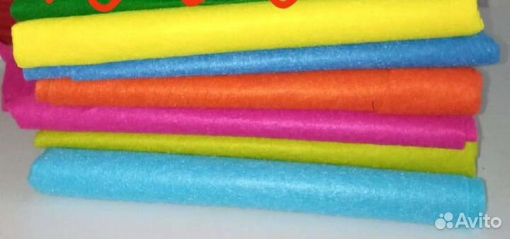 Фетр разноцветный, плотность 1 и 2мм