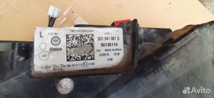 Фара левая Volkswagen Passat B8 15-19г