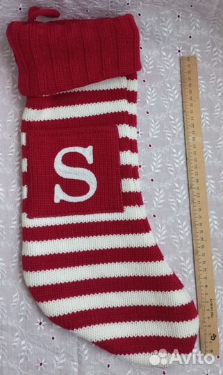 Новогодний чулок Санты для подарков