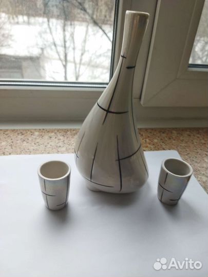 Графин штоф СССР Артель Прогресс Гусь Фарфор