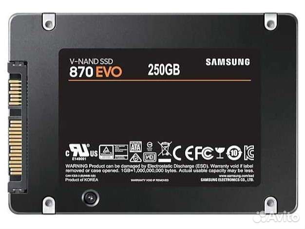 SSD накопитель Samsung 870 EVO 250гб, 2.5