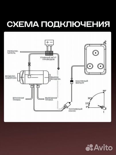 Автономный дизельный отопитель 2квт 12-24в