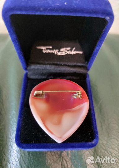 Брошь винтаж глушеное стекло