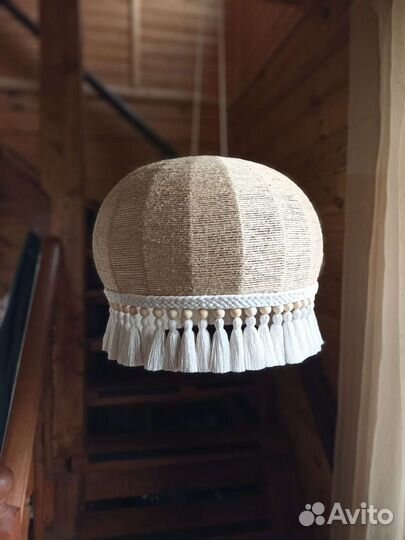 Плетёные абажуры макраме, люстры