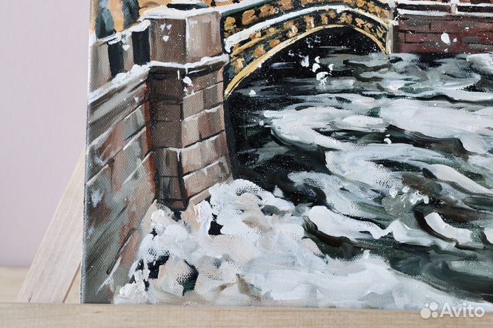 Картина маслом городской пейзаж Санкт-Петербург