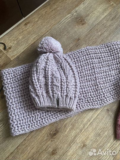 Комплект шапка и снуд женский