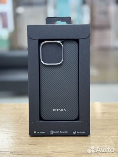 Чехол Pitaka для iPhone 16 Pro (Black/Grey)