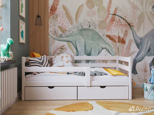 Детская кровать от 3 лет с бортиками