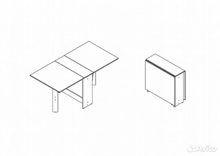 Стол-книжка Тэкс белый