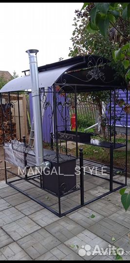 Мангал с крышей