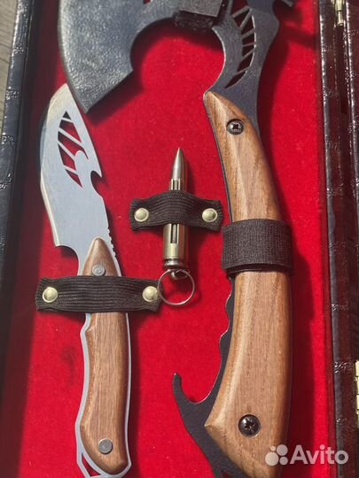 Топор походный+нож шкуросьемный в коробке