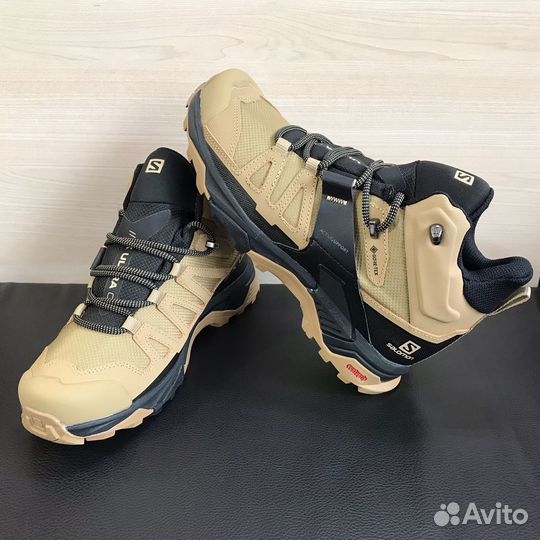 Кроссовки Salomon X ultra 4 GTX мужские зимние беж