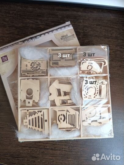 Деревянный чипборд высечки Prima Marketing винтаж