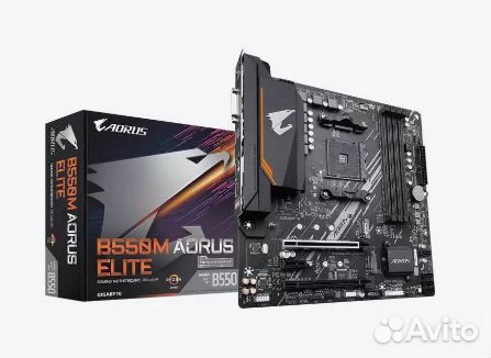 Мат. плата Gigabyte B550M aorus elite\Новая\Ситили