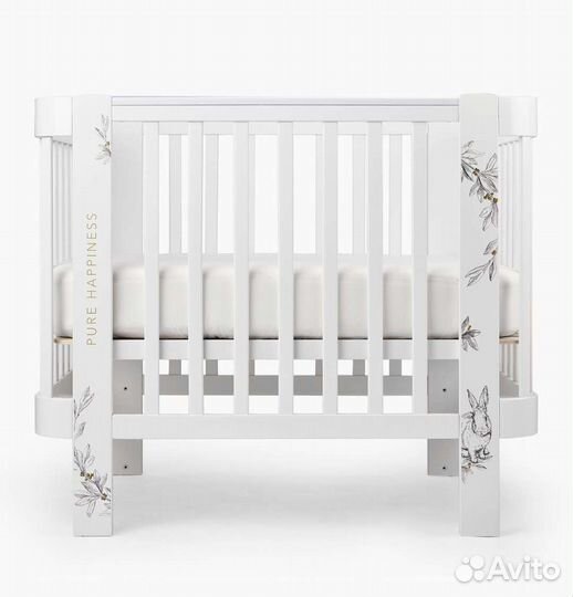 Детская кроватка с продольным маятником