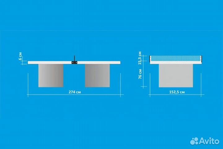 Антивандальный теннисный стол Start Line City Powe