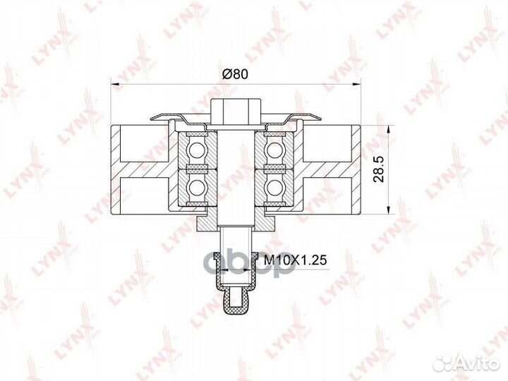 Ролик обводной приводного ремня PB7243 lynxauto