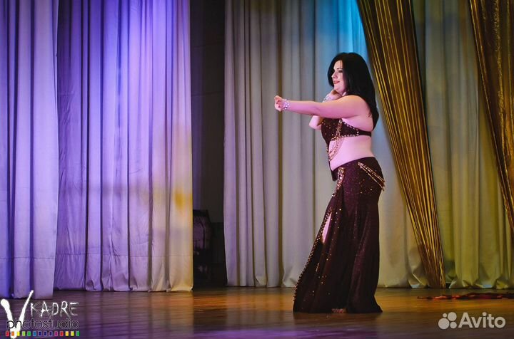 Костюм для восточных танцев коричневый