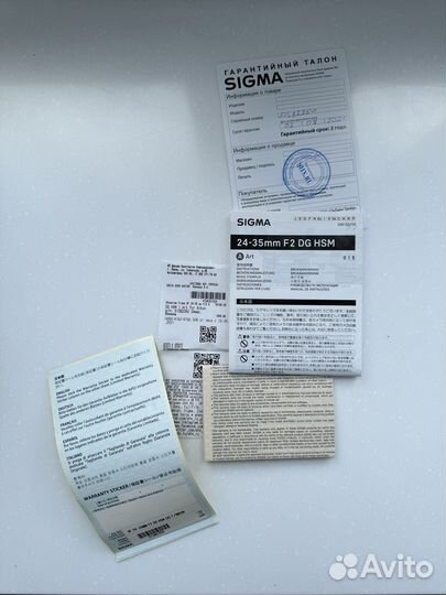 Объектив sigma art 24-35 mm f/2.0 DG Nikon F