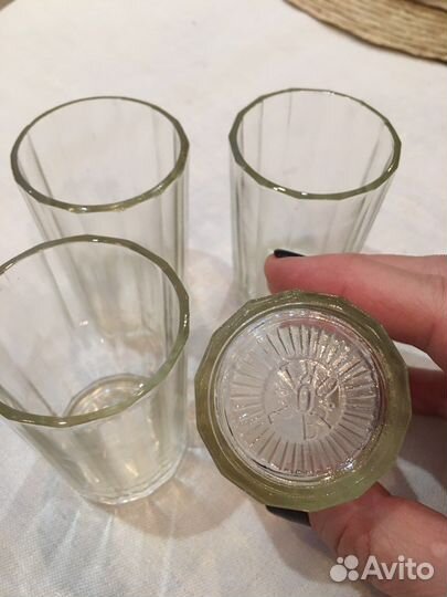 Рюмки стопки граненые 100гр СССР, клеймо октябрь
