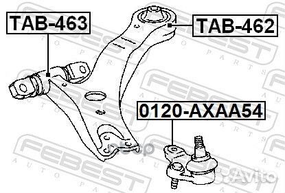Опора шаровая переднего нижнего рычага 0120-axaa54