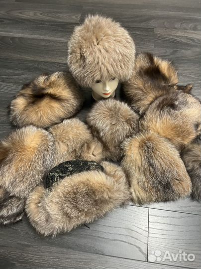 Новая меховая шапка из лесы кристал