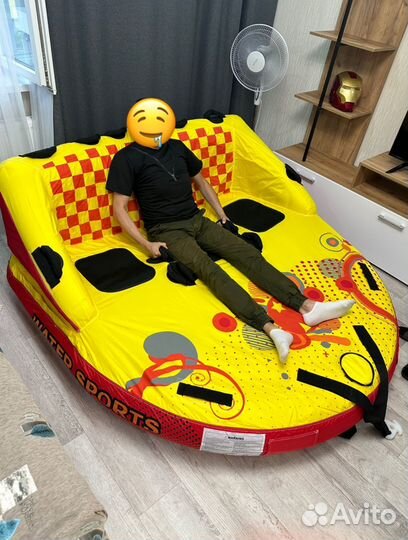 Ватрушка водная трехместная, фал в подарок