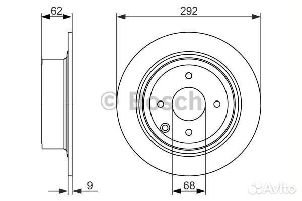 Диск тормозной задний 0986479742