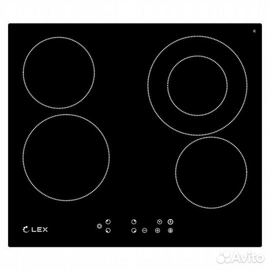 Поверхность электрическая LEX EVH 641 BL 4 конфорк